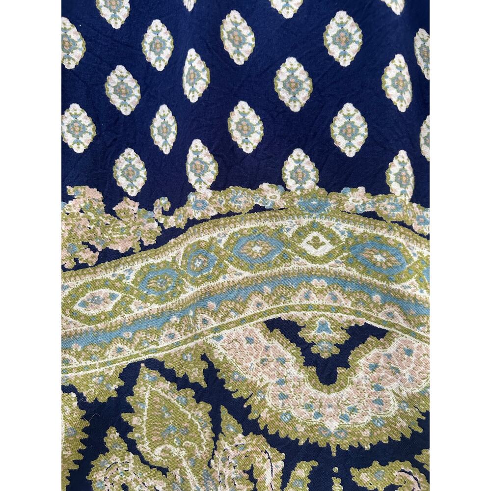 Joei and I Women's Dress/Swim Suit Cover Blue Paisley with Tie 3/4 Sleeve Large - Picture 6 of 10